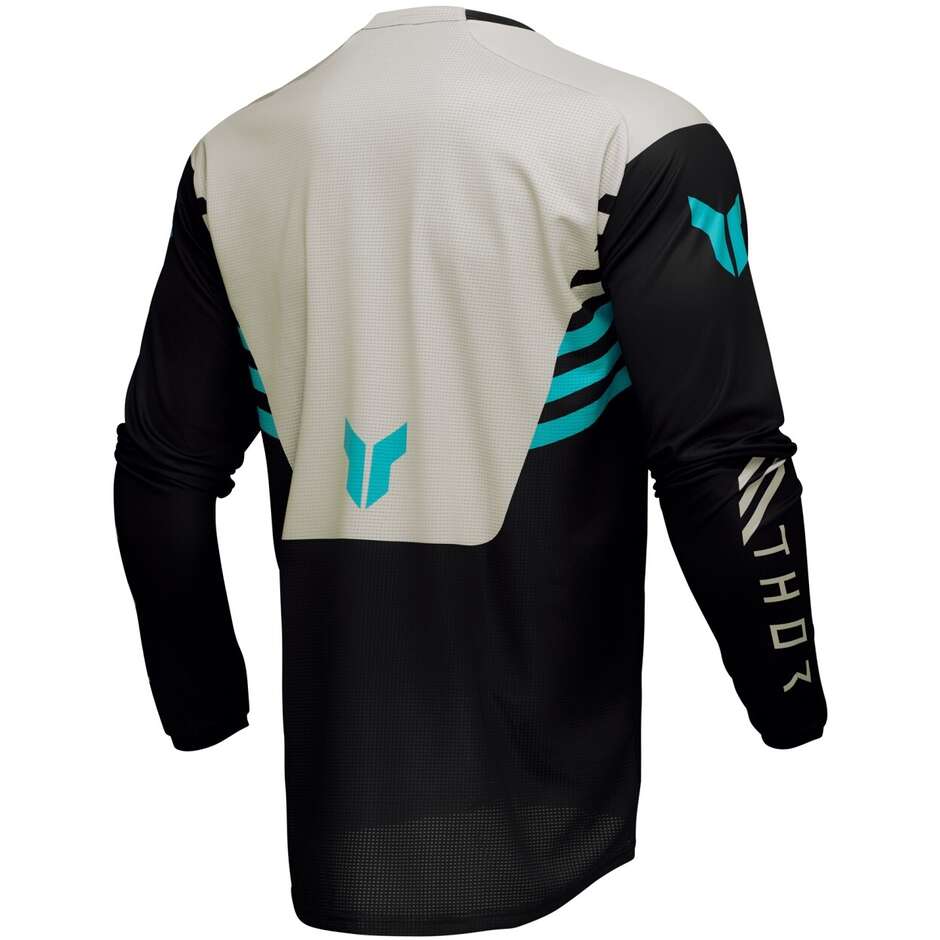 Thor LAUNCHMODE ZONE Moto Cross Trikot Schwarz Weiß