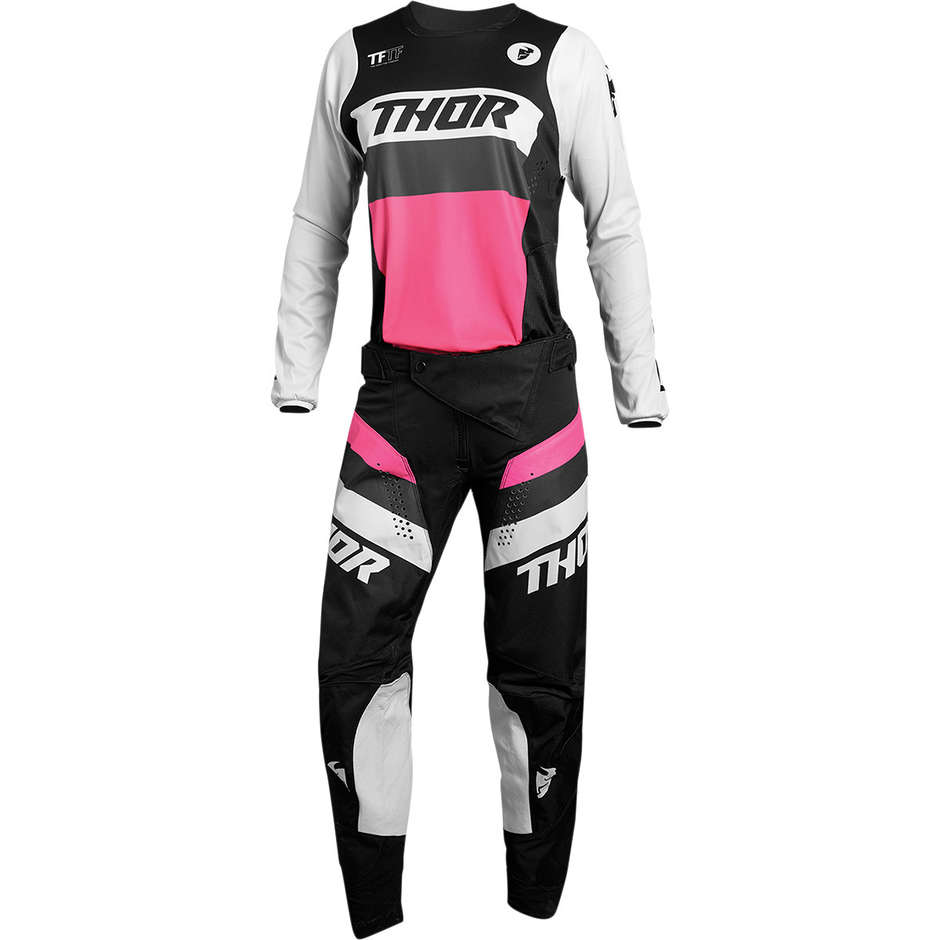 Thor PULSE Racer Moto Cross Enduro Trikot Schwarz Pink