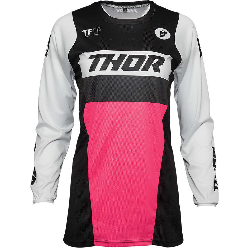 Thor PULSE Racer Moto Cross Enduro Trikot Schwarz Pink