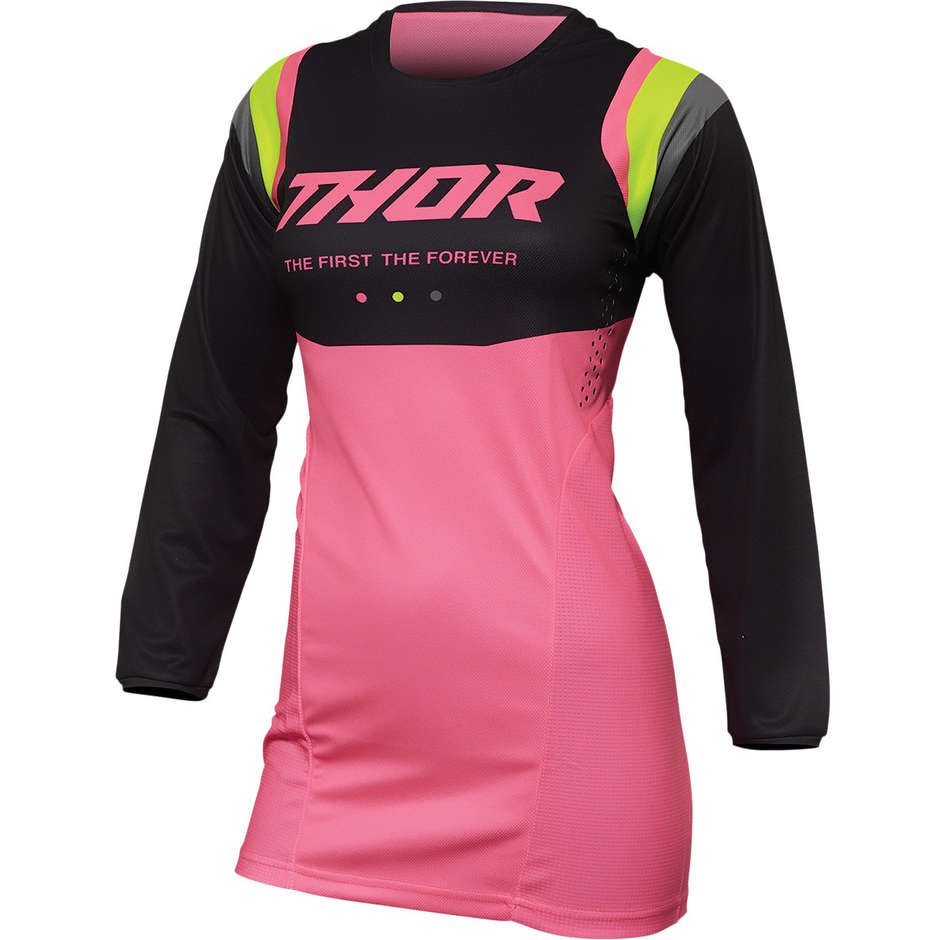 Thor PULSE REV Lady Moto Cross Enduro Trikot Fluo Pink Charcoal