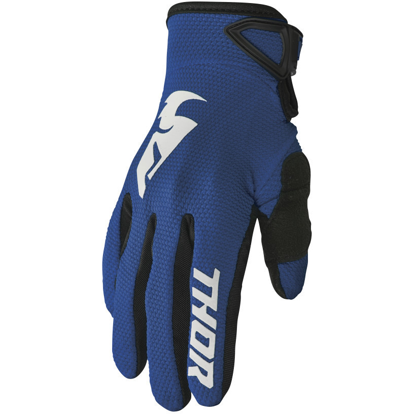 Thor Sector Blue Navy Cross Enduro Motorcycle Gloves