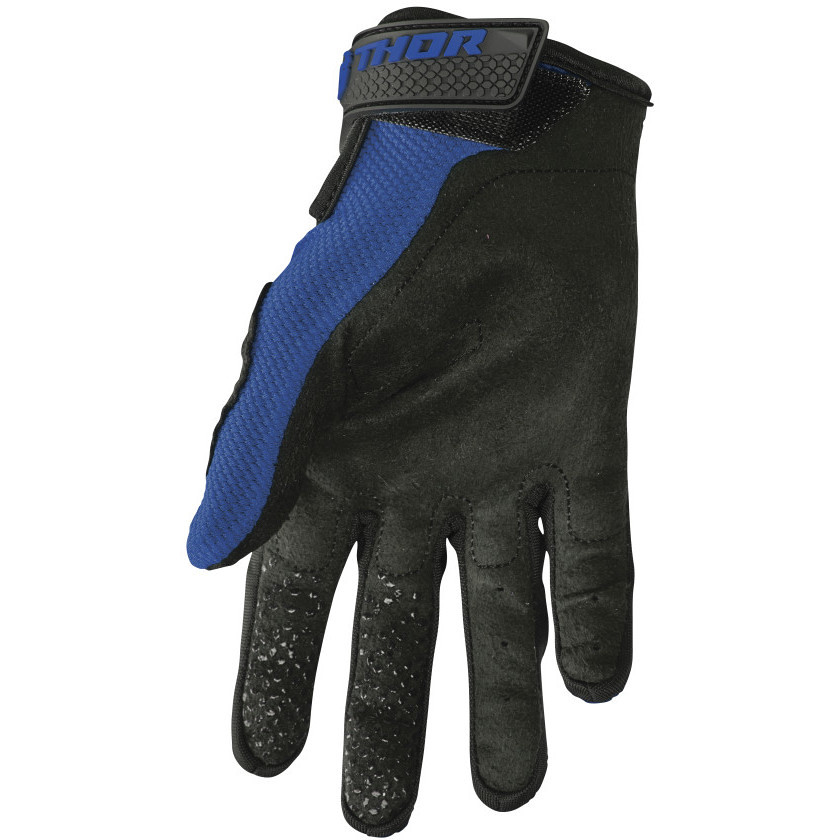 Thor Sector Blue Navy Cross Enduro Motorcycle Gloves