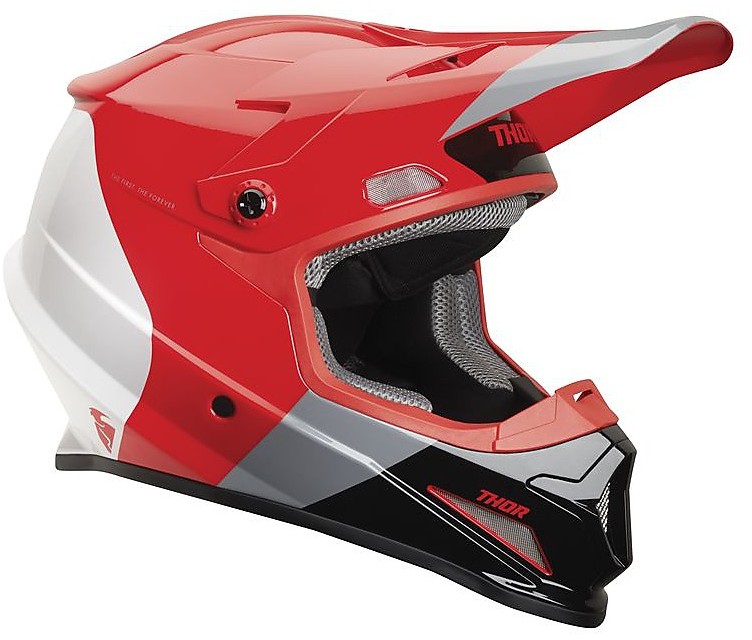 Thor Sector BOMBER Cross Enduro Motorcycle Helmet Red Charcoal For Sale
