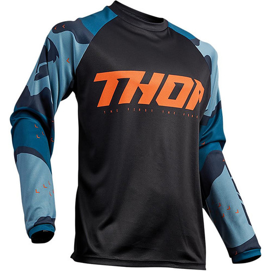 Thor SECTOR CAMO Blue Cross Enduro Motorcycle Jersey