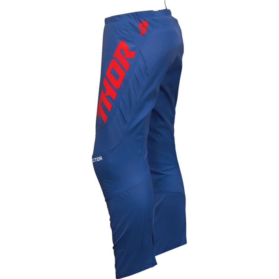 THOR SECTOR CHECKER Children's Cross Enduro Motorcycle Pants Blue/Red