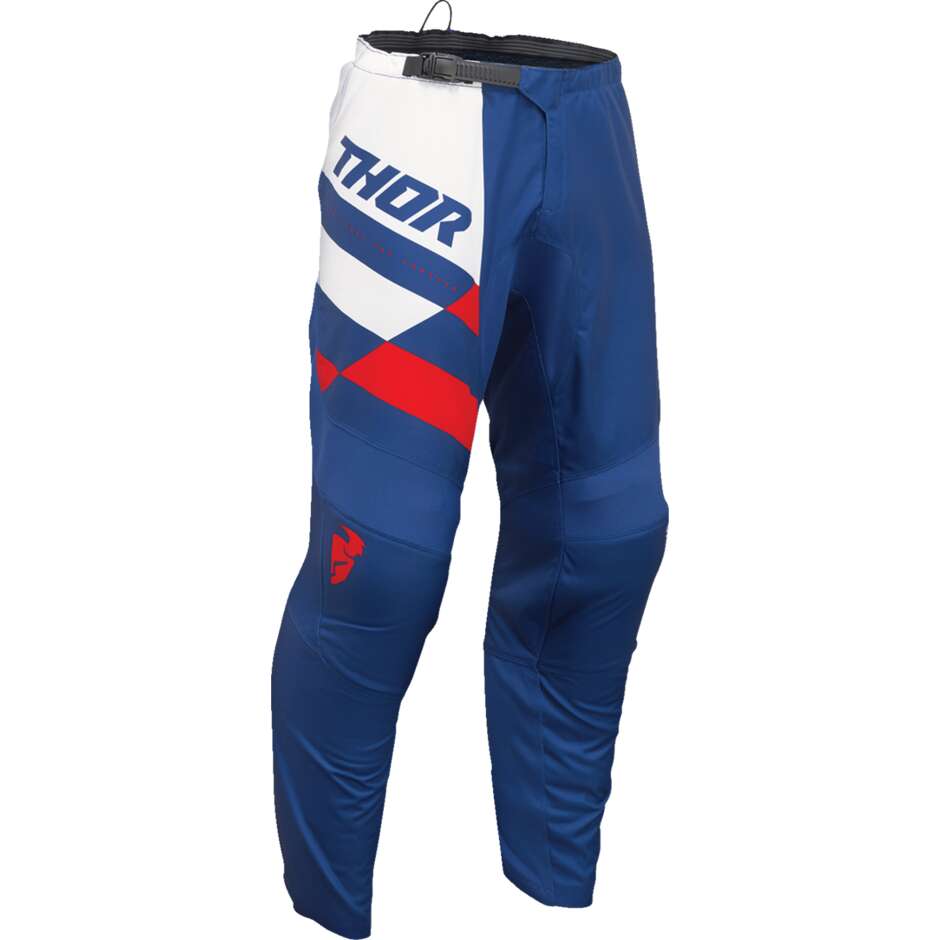 THOR SECTOR CHECKER Cross Enduro Motorcycle Pants Blue/Red