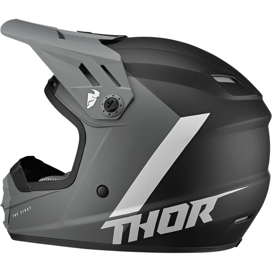 Thor SECTOR CHEV Child's Cross Enduro Motorcycle Helmet Black Gray