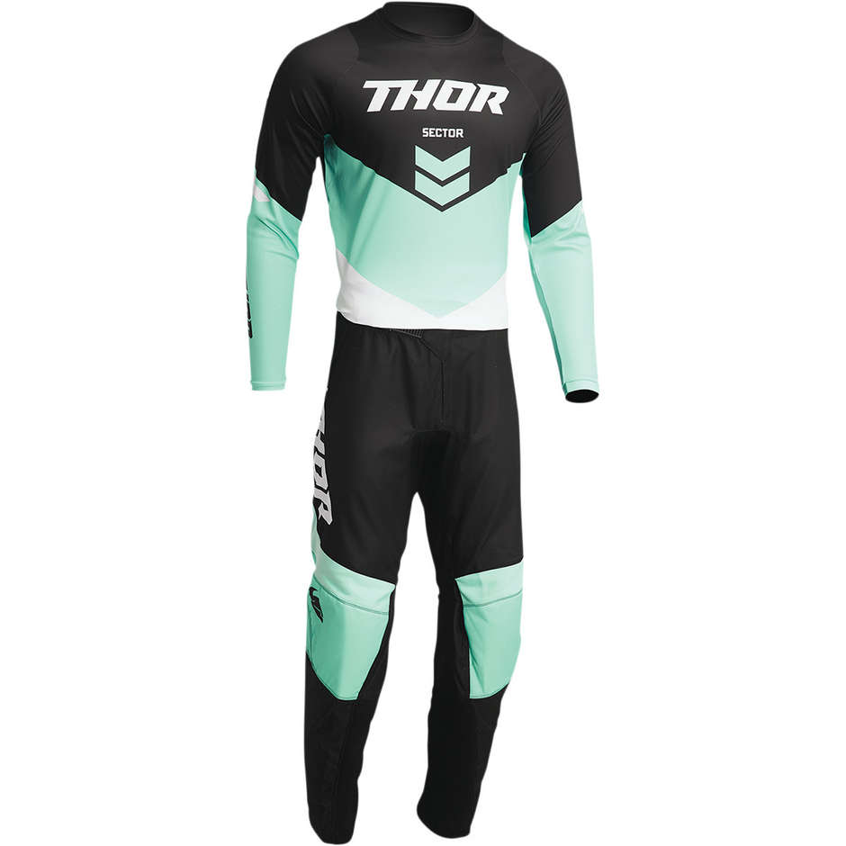 Thor SECTOR CHEV Cross Enduro Motorcycle Jersey Black Mint