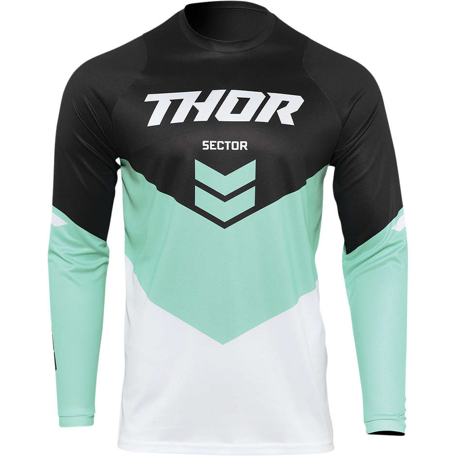 Thor SECTOR CHEV Cross Enduro Motorradtrikot Schwarz Mint