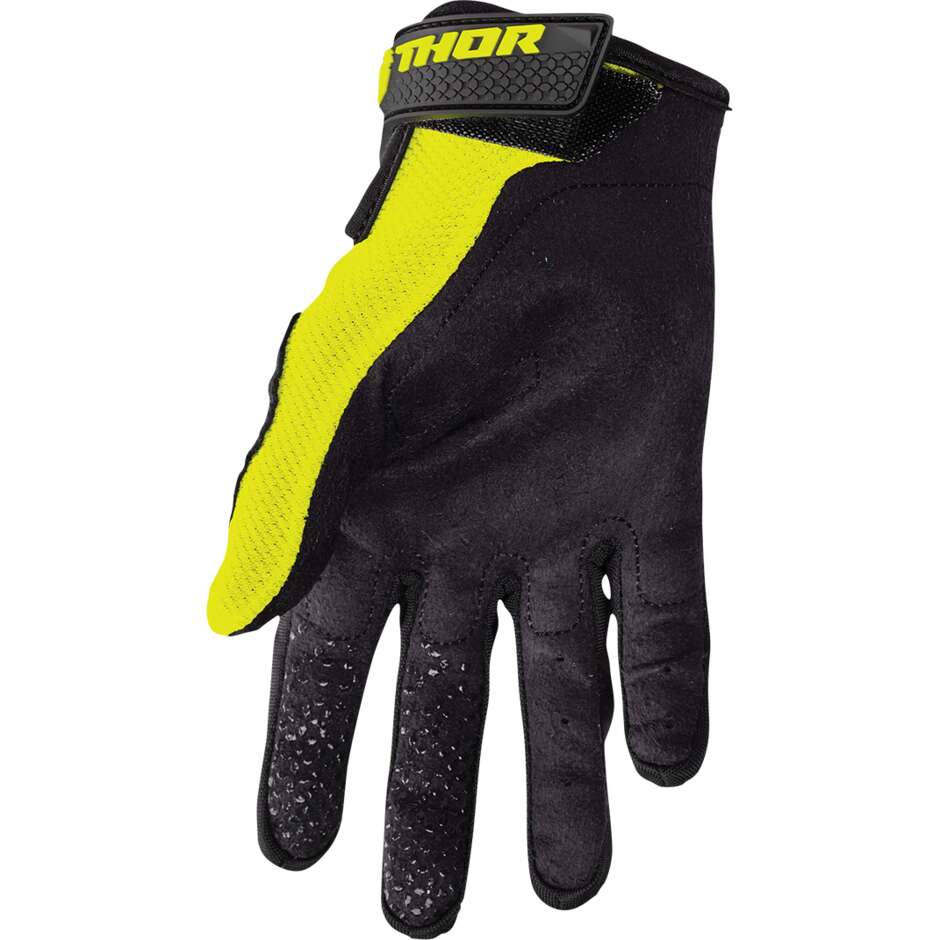 THOR SECTOR Cross Enduro Motorcycle Gloves Fluo Yellow