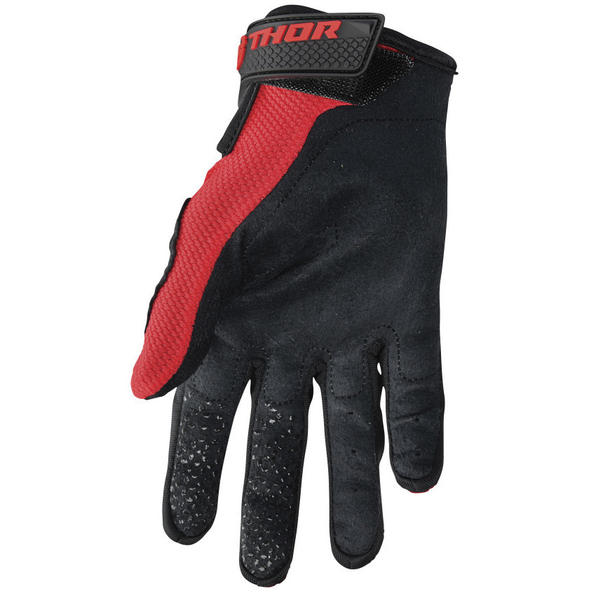 Thor Sector Cross Enduro Motorcycle Gloves Red White Child