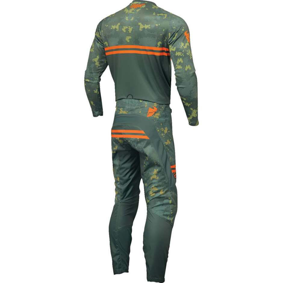 THOR SECTOR DIGI Children's Enduro Motorcycle Pants Green/Camouflage
