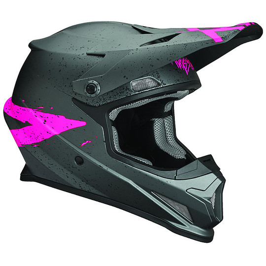 Thor Sector HYPE Cross Enduro Motorcycle Helmet Black Matt Pink