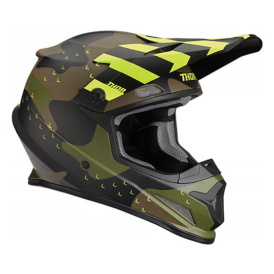 Thor Sector Motorcycle Helmet Cross Enduro MOSSER Green Camo Matt For