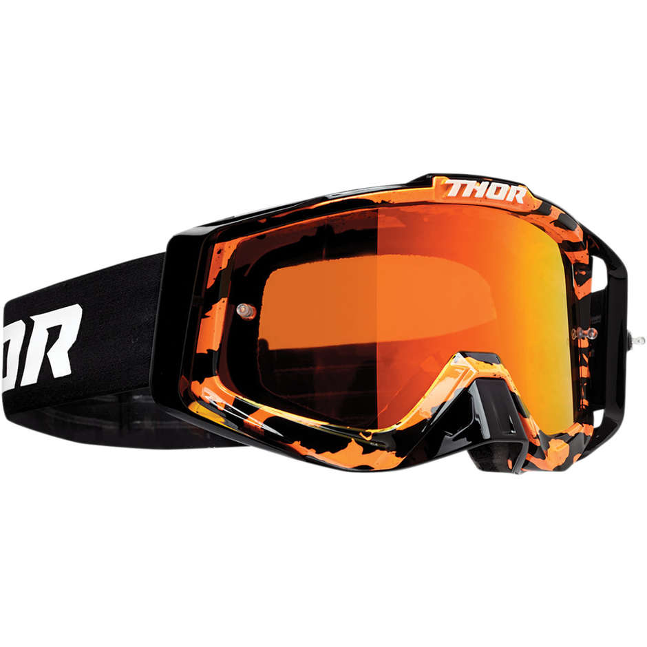 Thor SNIPER PRO Cross Enduro Motorradbrille Orange Schwarz