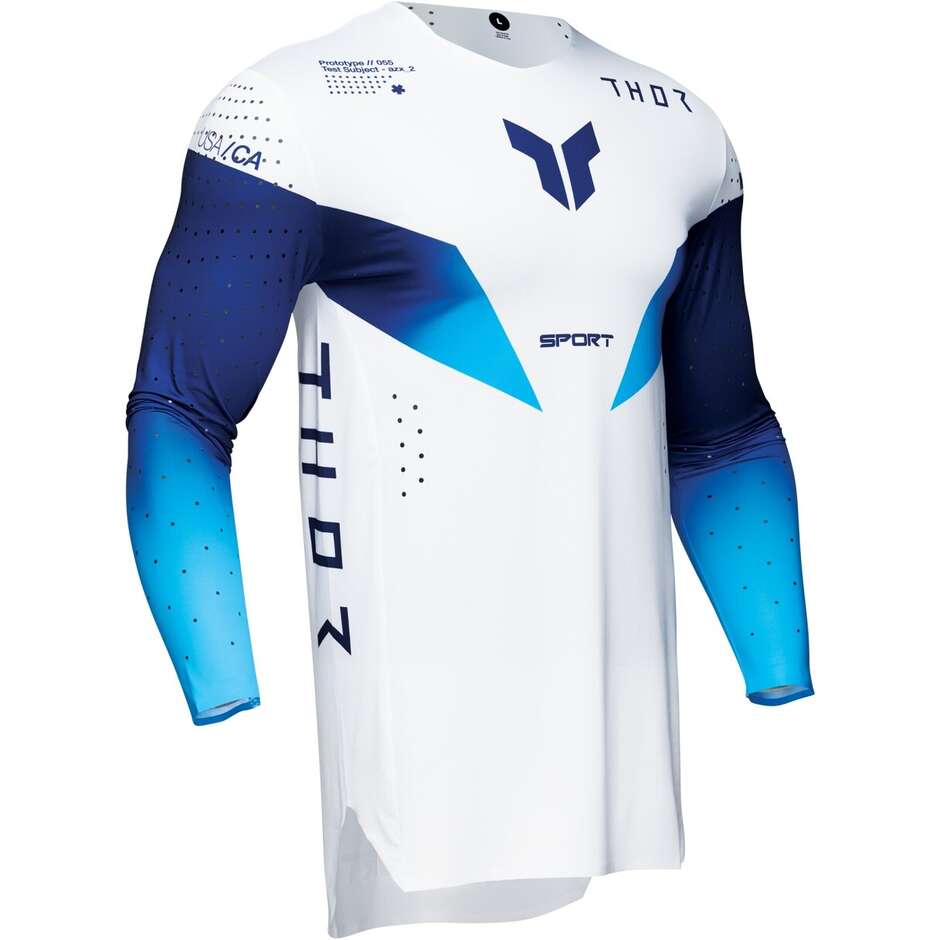 Thor SPORTMODE STRIKE Blue White Cross Enduro Motorcycle Jersey