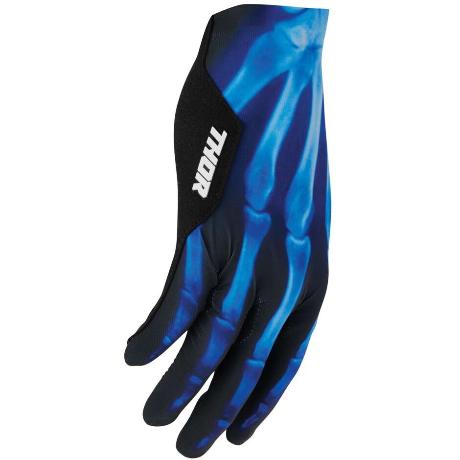 Thor SPORTMODE X-RAY Blue Cross Enduro Motorcycle Gloves