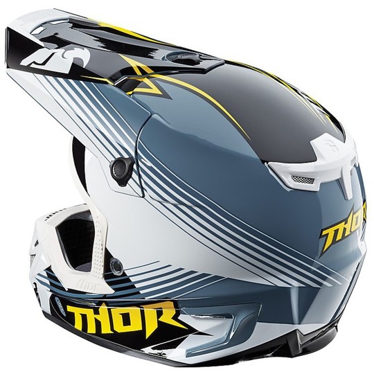 Thor Verge Corner Helmet 2015 Cross Enduro Casque de moto Jaune Gris