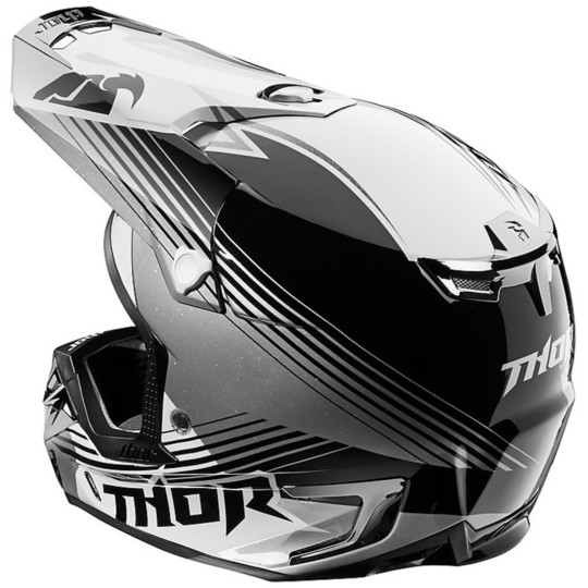 Thor Verge Corner Helmet 2015 Cross Enduro Casque de moto Noir Gris