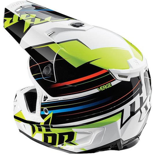 Thor Verge Stack Helmet 2015 Cross Enduro Casque de moto Vert Fluo