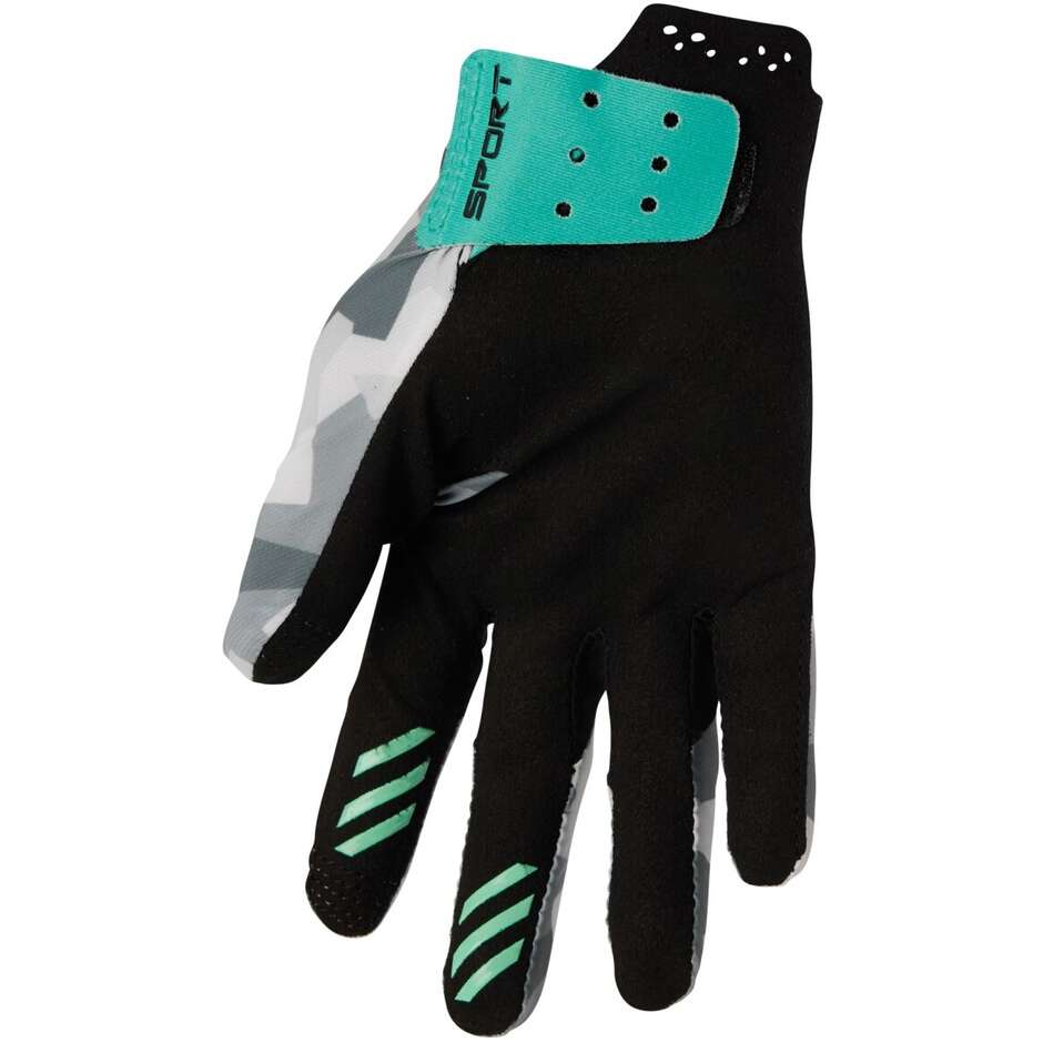 Thor Women's SPORTMODE SHADOW Cross Moto Gloves Aqua Green