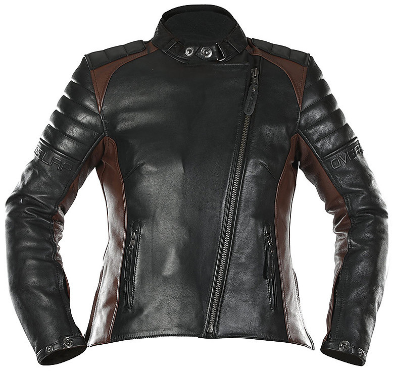 TINA Brown Overlap Motorcycle Leather Woman Jacket For Sale Online ...