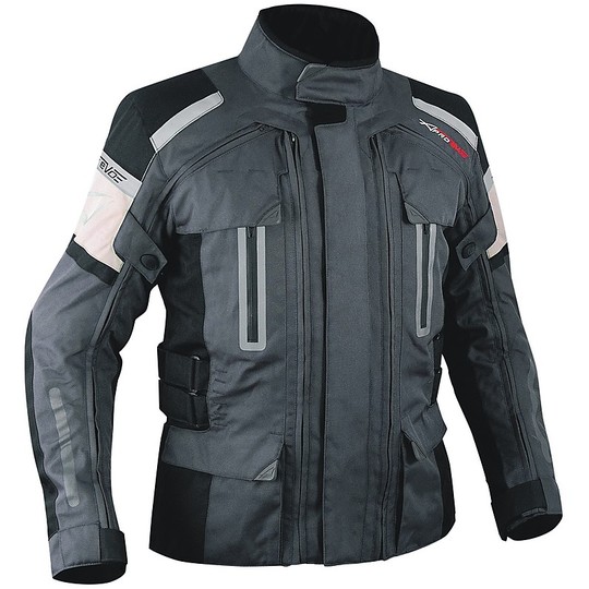 Tissu de veste de moto A-Pro Evo 4 Seasons Turatek gris foncé