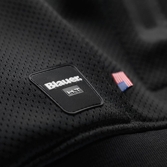 Tissue Jacke Moto Blauer EASY AIR 1.0 Schwarz mit Taschen