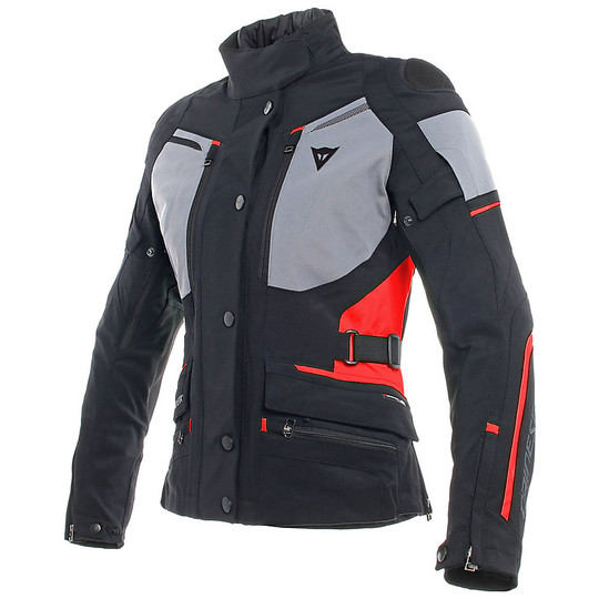 Tissue Jacke Moto Donna Gore-Tex Dainese CARVE MASTER 2 Schwarz, Grau, Rot