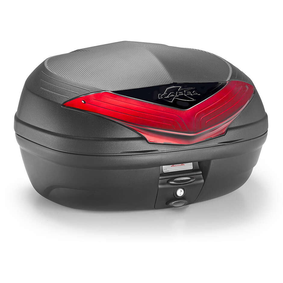 Motorcycle and Scooter Top Case MONOLOCK Kappa K466 URBAN 46 LT. Black Red Reflectors