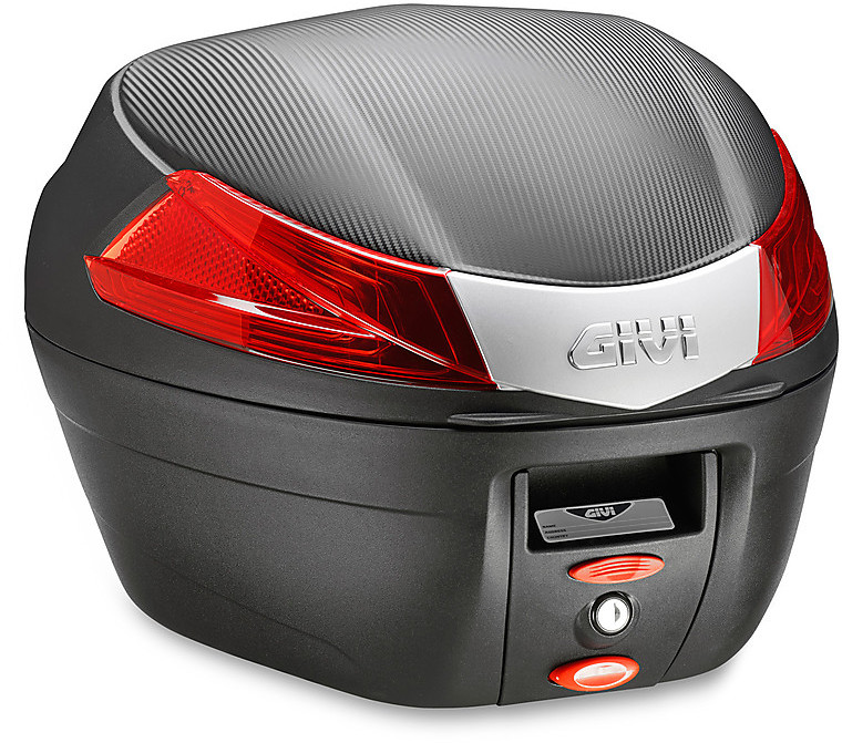 Top Case MONOLOCK GIVI E470 NS 47 litres noir gaufré, catadioptres Top Case MONOLOCK GIVI E470 NS 47 litres noir gaufré, catadioptres