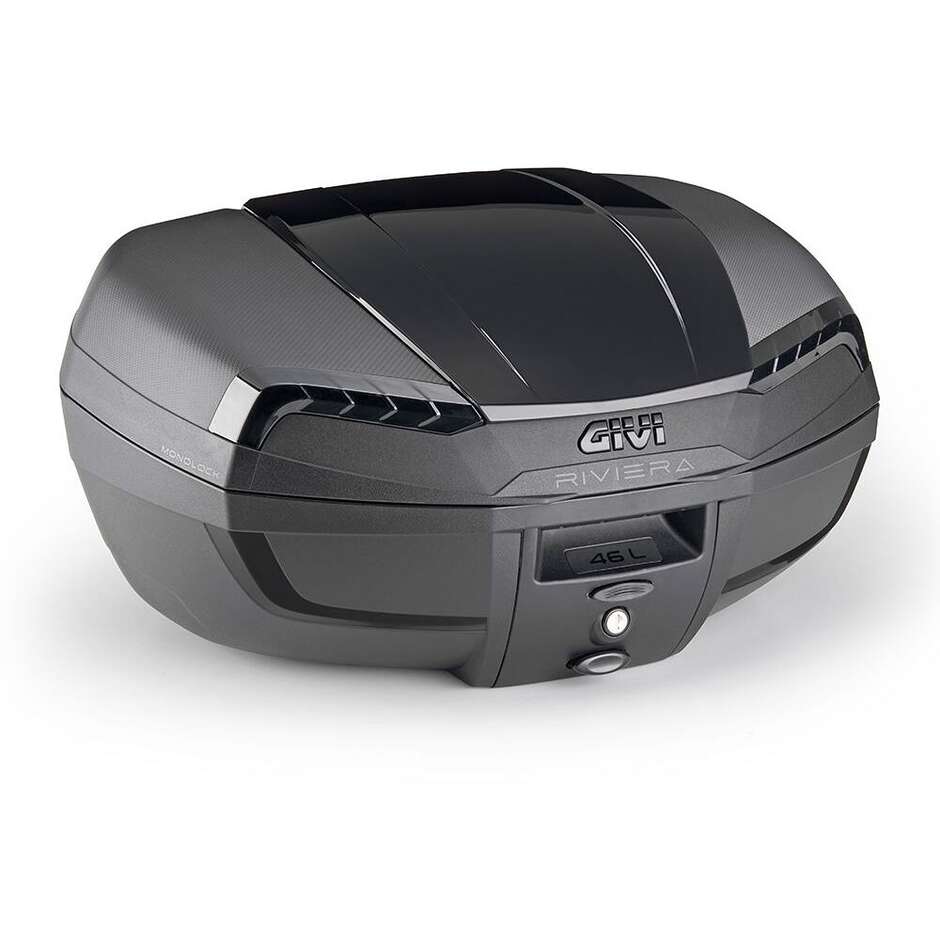 A-pro Top Case Moto 46 Litres Avec Dossier - Valise Scooter Touring Blanc - Fixation Universelle