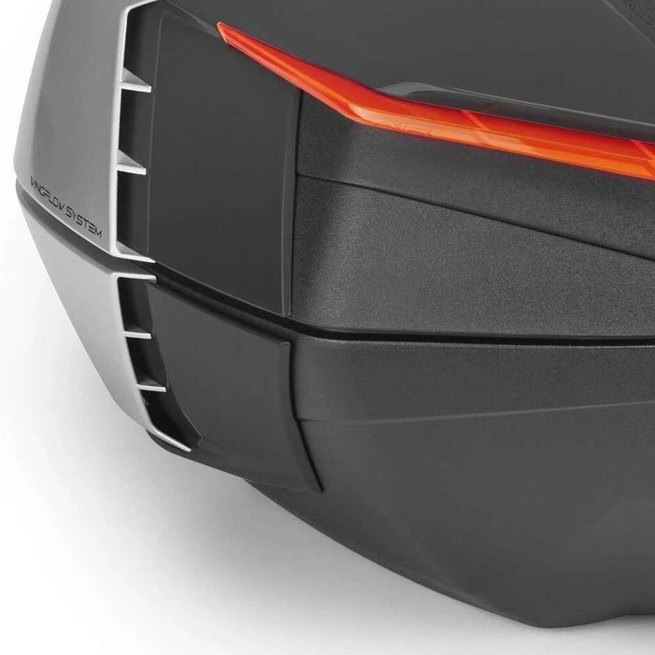 Top case moto Givi V49 AIR Monokey noir et rouge avec réflecteur