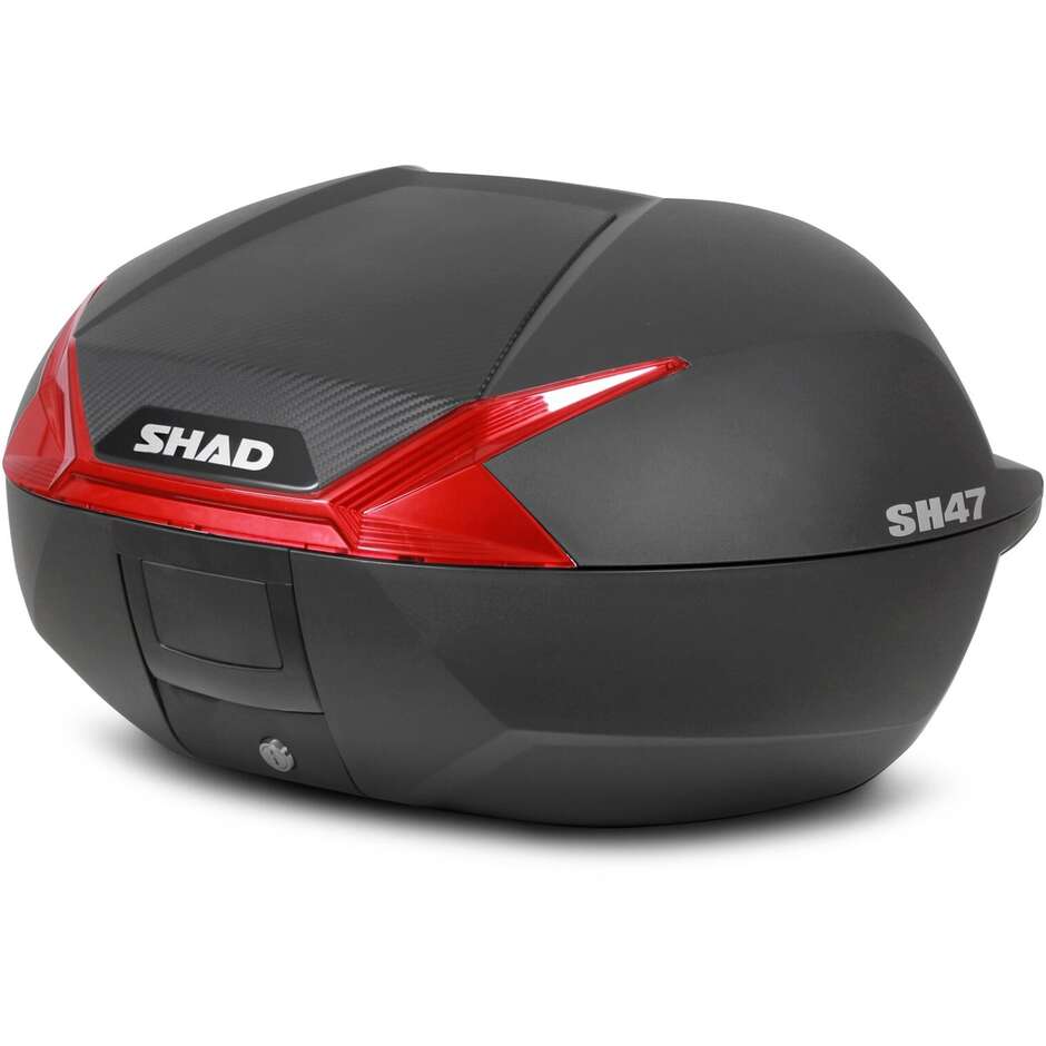 Top Case Moto Shad SH47 Schwarz Catadriotto Rot 47 Liter