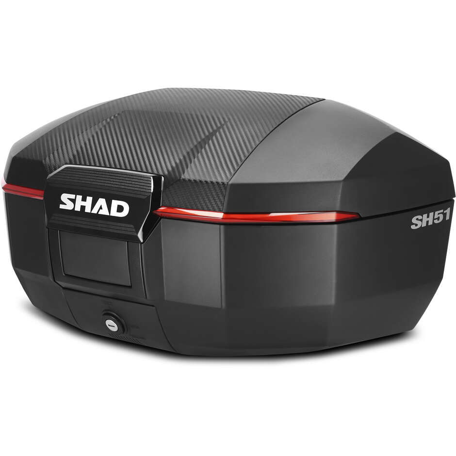 Top case moto Shad SH51, aspect carbone, 51 litres