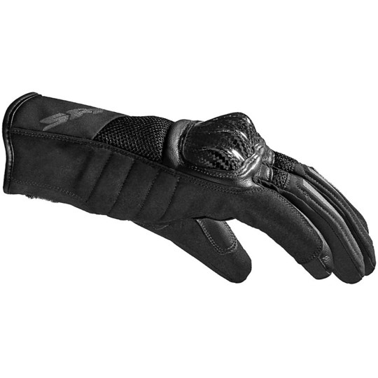 Touring H2Out Spidi BORA Fabric Motorcycle Gloves Black