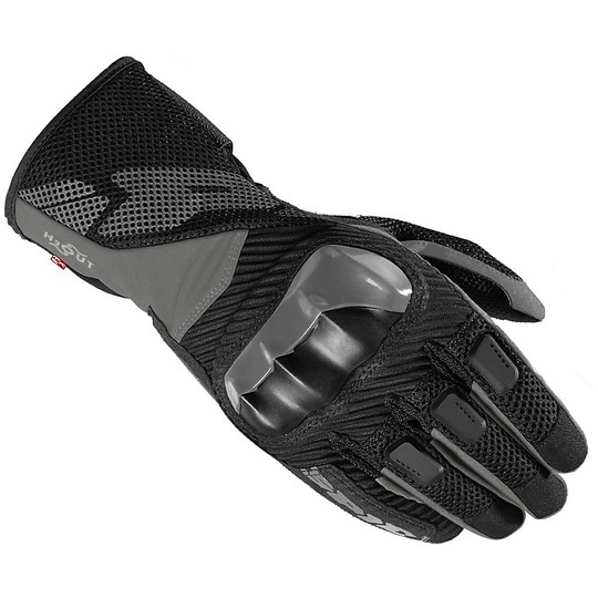 Touring H2Out Spidi Fabric Gloves RAINSHIELD Black Gray