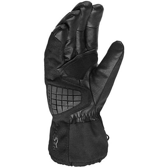 Touring H2Out Spidi GLOBETRACKER Leather and Fabric Motorcycle Gloves Black
