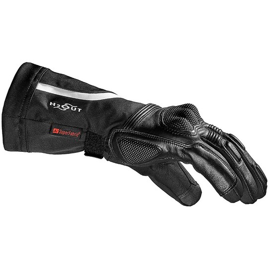 Touring H2Out Spidi Leather Gloves NK-6 Black