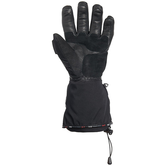 Touring Leather and Fabric Motorcycle Gloves Ixs X-7 Black