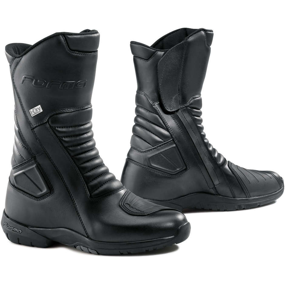 Touring Leather Motorcycle Boots Form JASPER HDRY Black