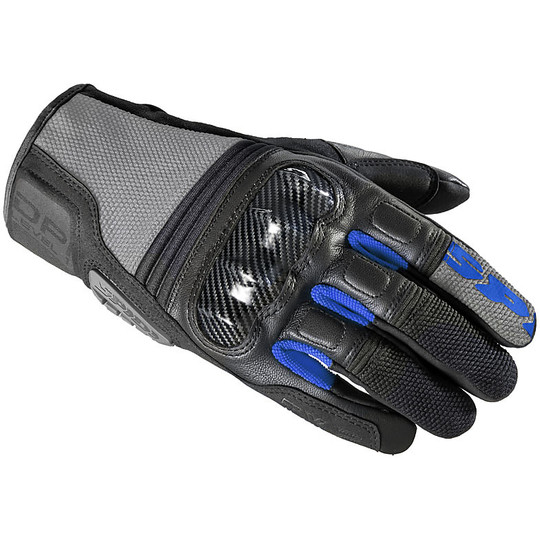Touring Spidi TX-2 Summer Fabric Motorcycle Gloves Black Blue