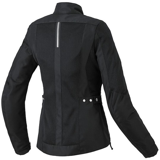 Touring Spidi Women's Motorcycle Jacket In Perforated Fabric SUMMERNET LADY Black