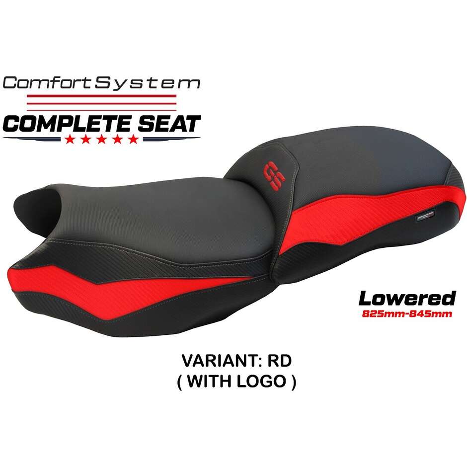 TPZ Italia complete seat, BMW specific, for the R 1250 GS, Paphos Comfort System model - lowered.