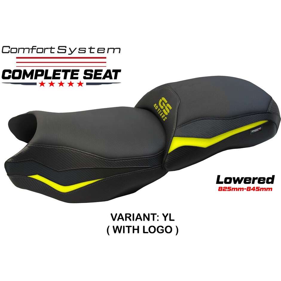 TPZ Italia complete seat, BMW specific, for the R 1250 GS, Paphos Comfort System model - lowered.