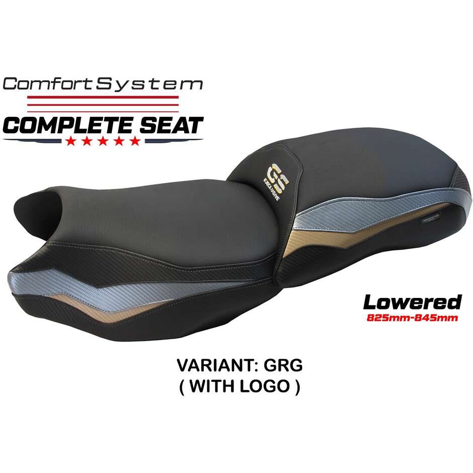 TPZ Italia complete seat, BMW specific, for the R 1250 GS, Paphos Comfort System model - lowered.