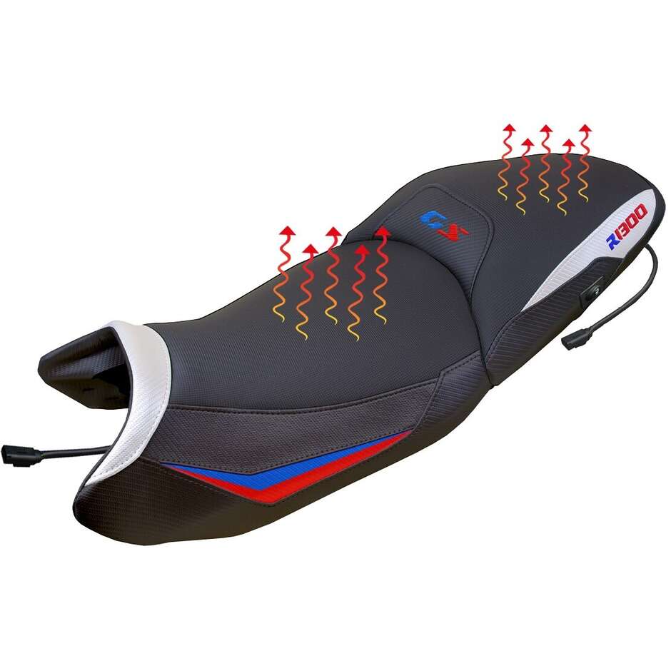 TPZ Italia complete seat, BMW specific, for the R 1300 GS 2023-2025, Dorfen Heating Comfort System model - raised