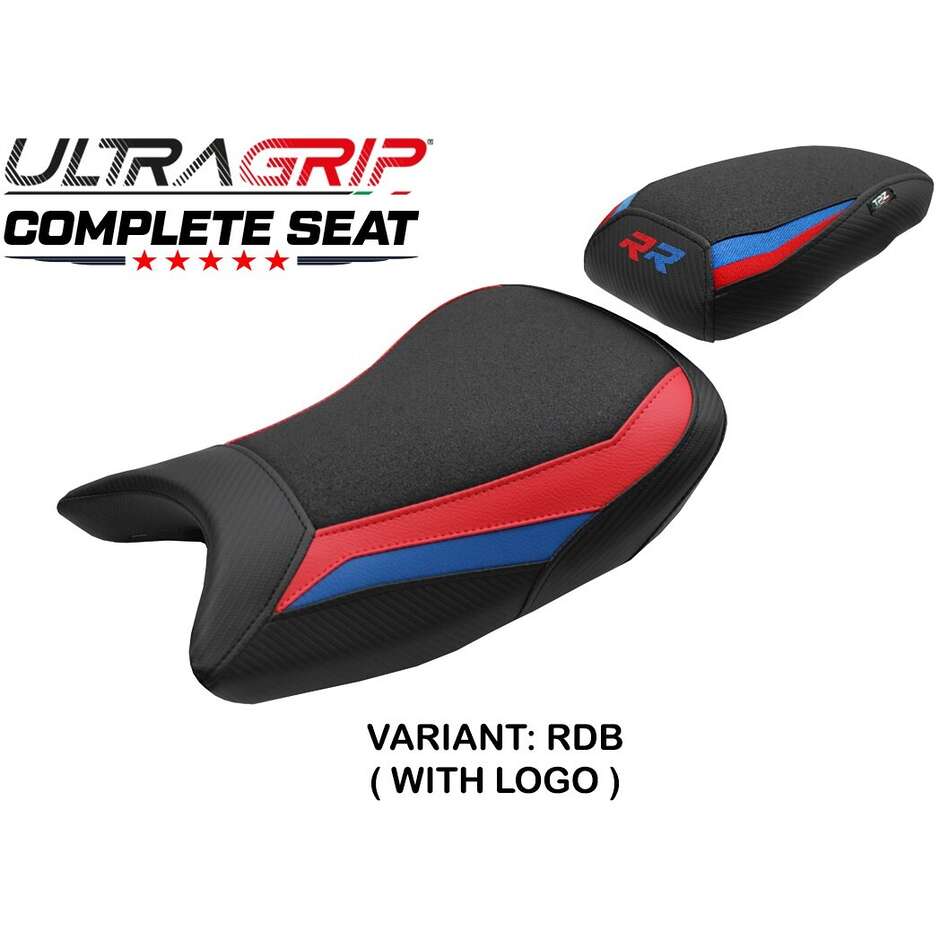 TPZ Italia complete seat, BMW specific, for the S 1000 RR 2019-2025, Varel Ultragrip model.