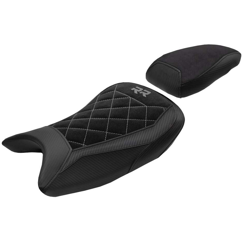 TPZ Italia complete seat, BMW specific, for the S 1000 RR 2019-2025, Varel Velvet Comfort System model.