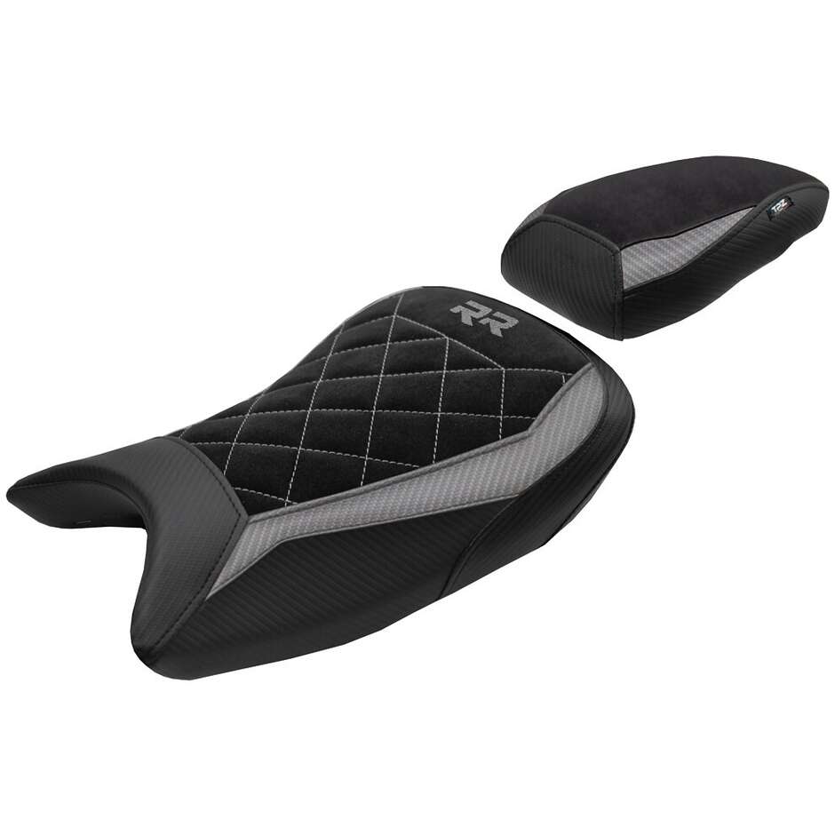 TPZ Italia complete seat, BMW specific, for the S 1000 RR 2019-2025, Varel Velvet Comfort System model.